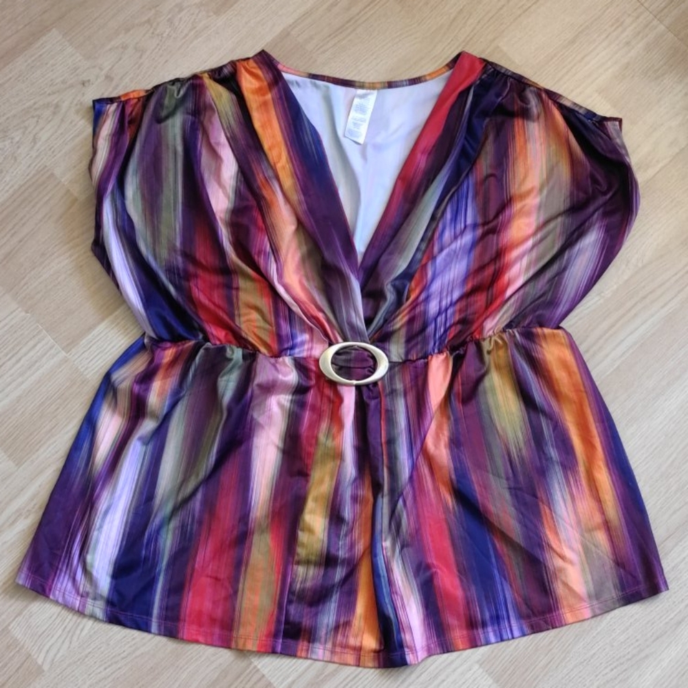 Multicolor Striped Women's Blouse
